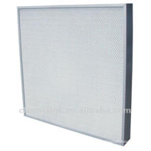 High Efficiency Mini-Pleat with Aluminum Frame Glass Fiber HEPA Filter